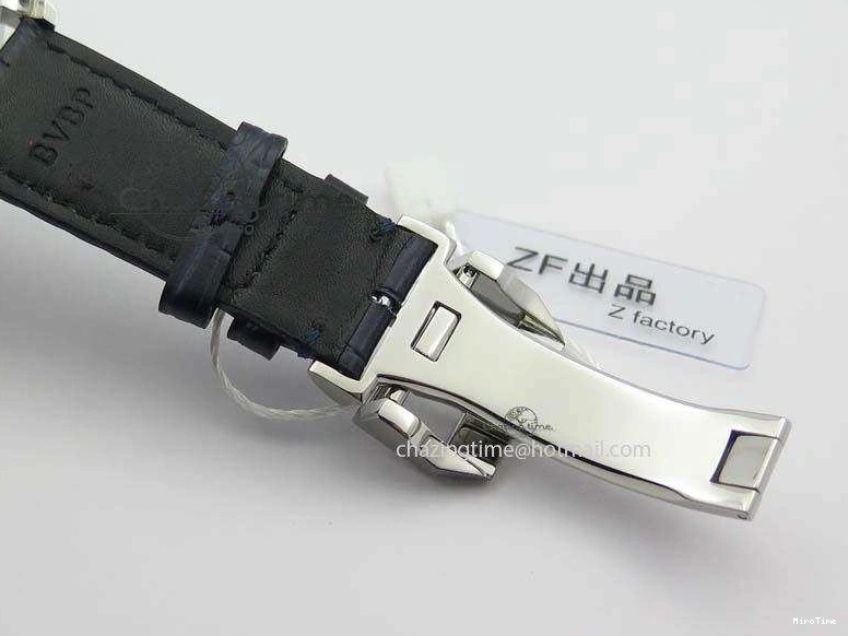 MIROTIME 0424 UrbanStyle Portuguese IW371446 ZF 1:1 Best Edition SS White Dial Blue Markers On Blue Leather Strap  A79350 V 7270